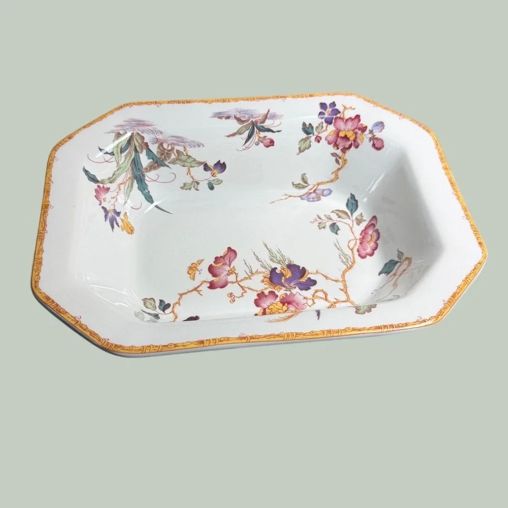 Wedgwood Devon Rose Georgetown Collection Rectangular Vintage Serving Bowl 9.5